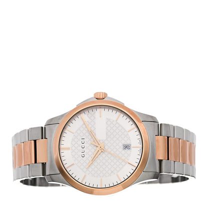 Gucci Stainless Steel 38mm G-Timeless Two Tone Quartz Watch 2 of 4