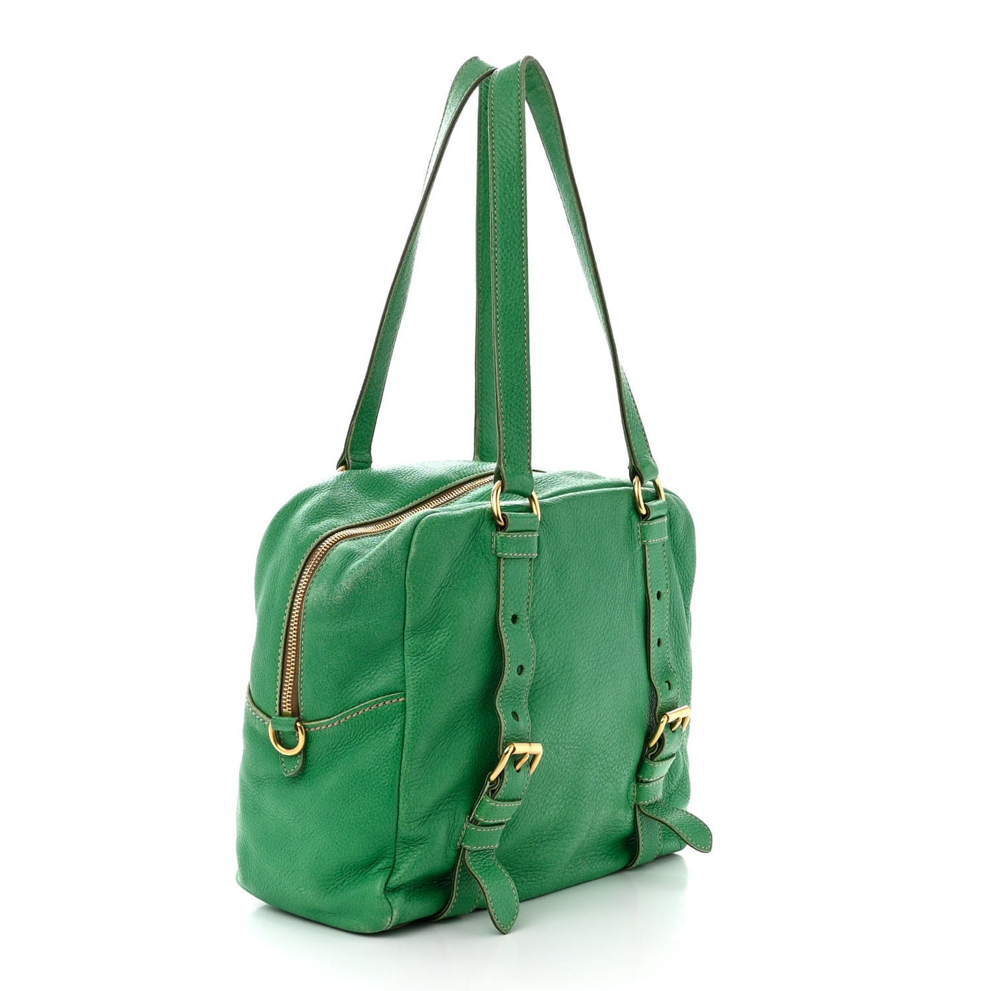 Cervo Logo Embossed Folding Tote Acquamarina
