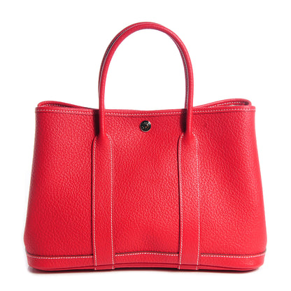 Hermes Vache Country Garden Party Tote TPM Rouge Casaque 1 of 9