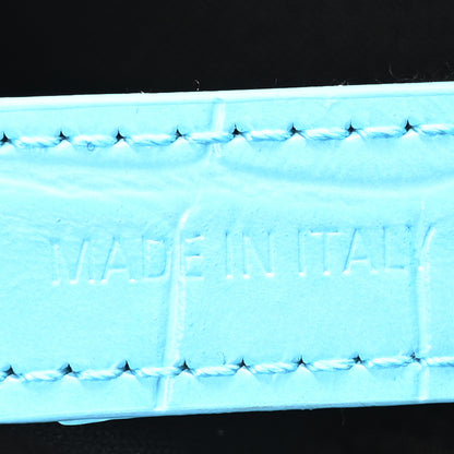 Balenciaga Extra Supple Calfskin Crocodile Embossed Le Cagole Shoulder Bag XS Cyan 7 of 11