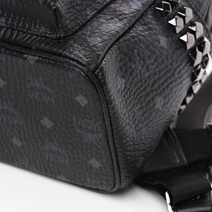 MCM Visetos Small Side Stud Stark Backpack Black 8 of 8