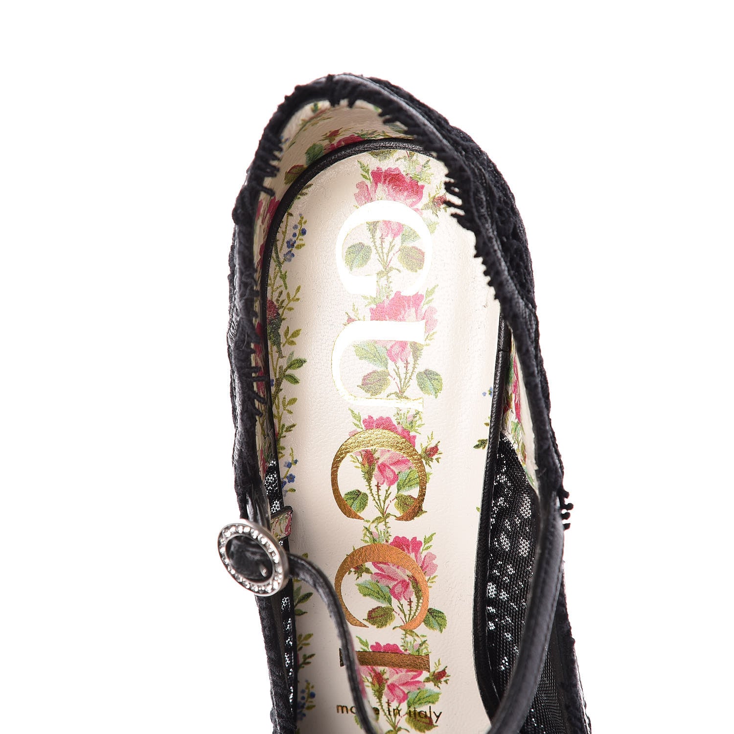 Gucci Lace Pizzo Venice Pumps 37.5 Black 11 of 16