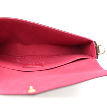 Louis Vuitton Monogram Pochette Felicie Chain Wallet Fuchsia 5 of 12