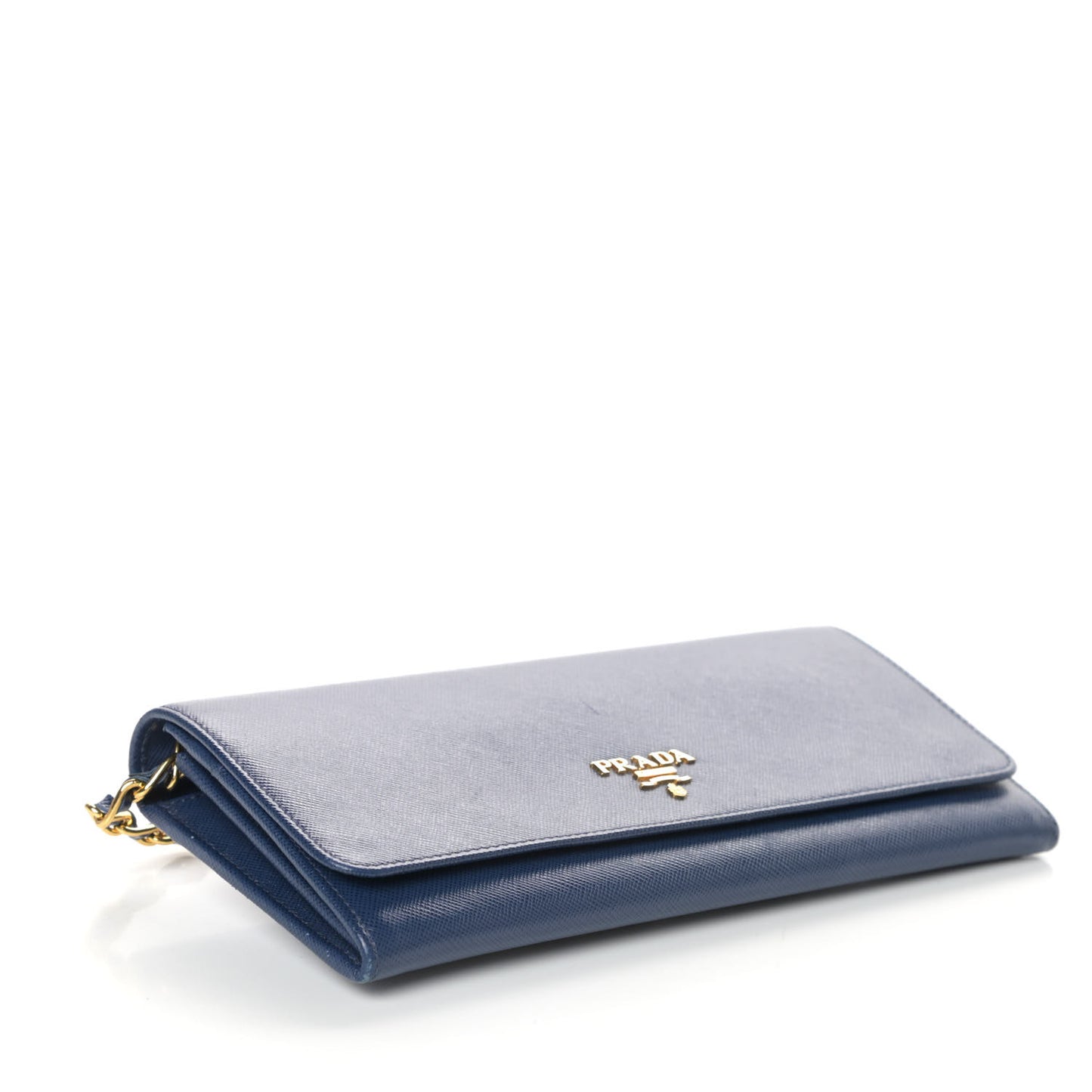 Saffiano Metal Oro Chain Wallet Bleuette