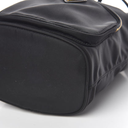 Prada Saffiano Tessuto Nylon Mini Bucket Crossbody Bag Black 9 of 10