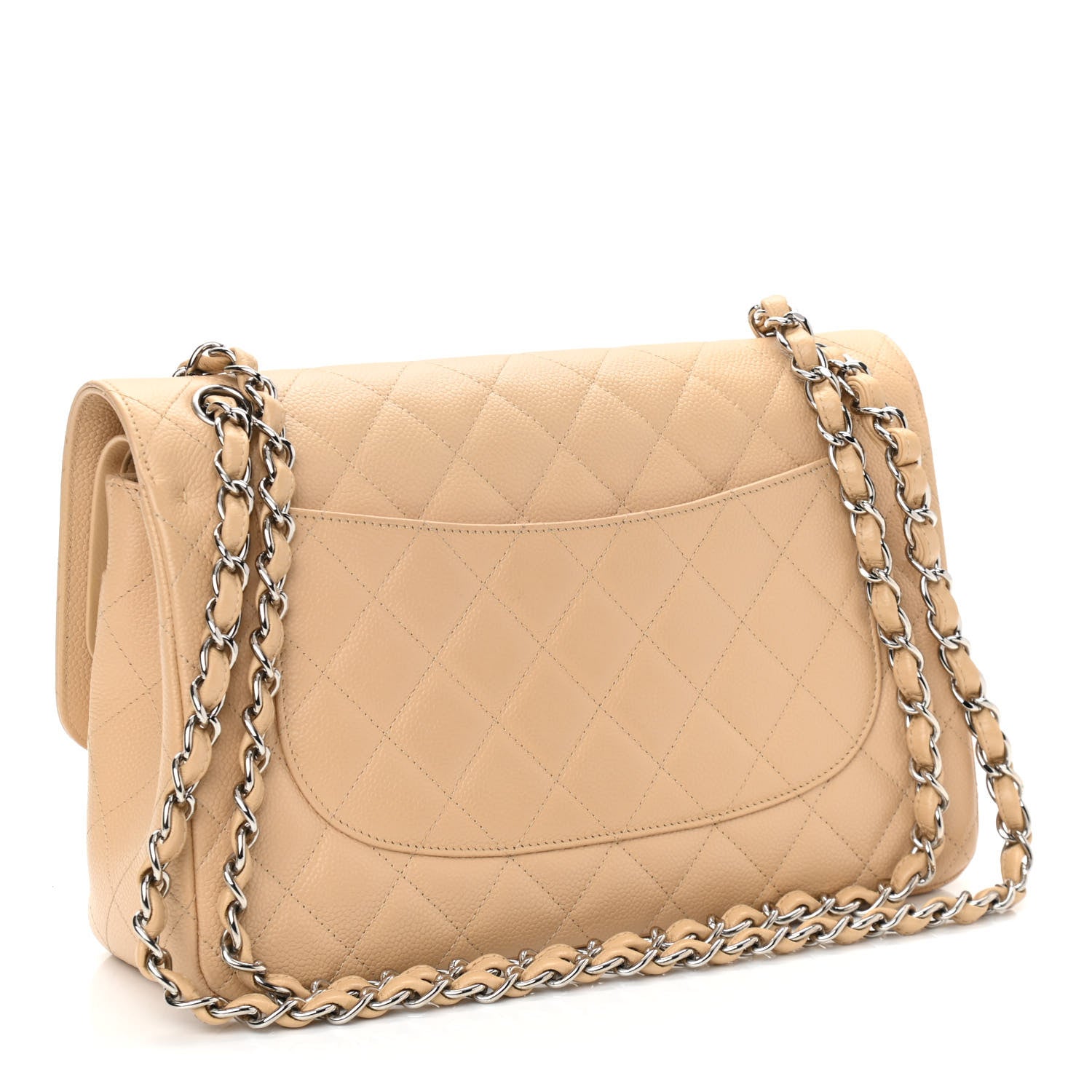 Chanel Caviar Quilted Jumbo Double Flap Beige Clair 3 of 10