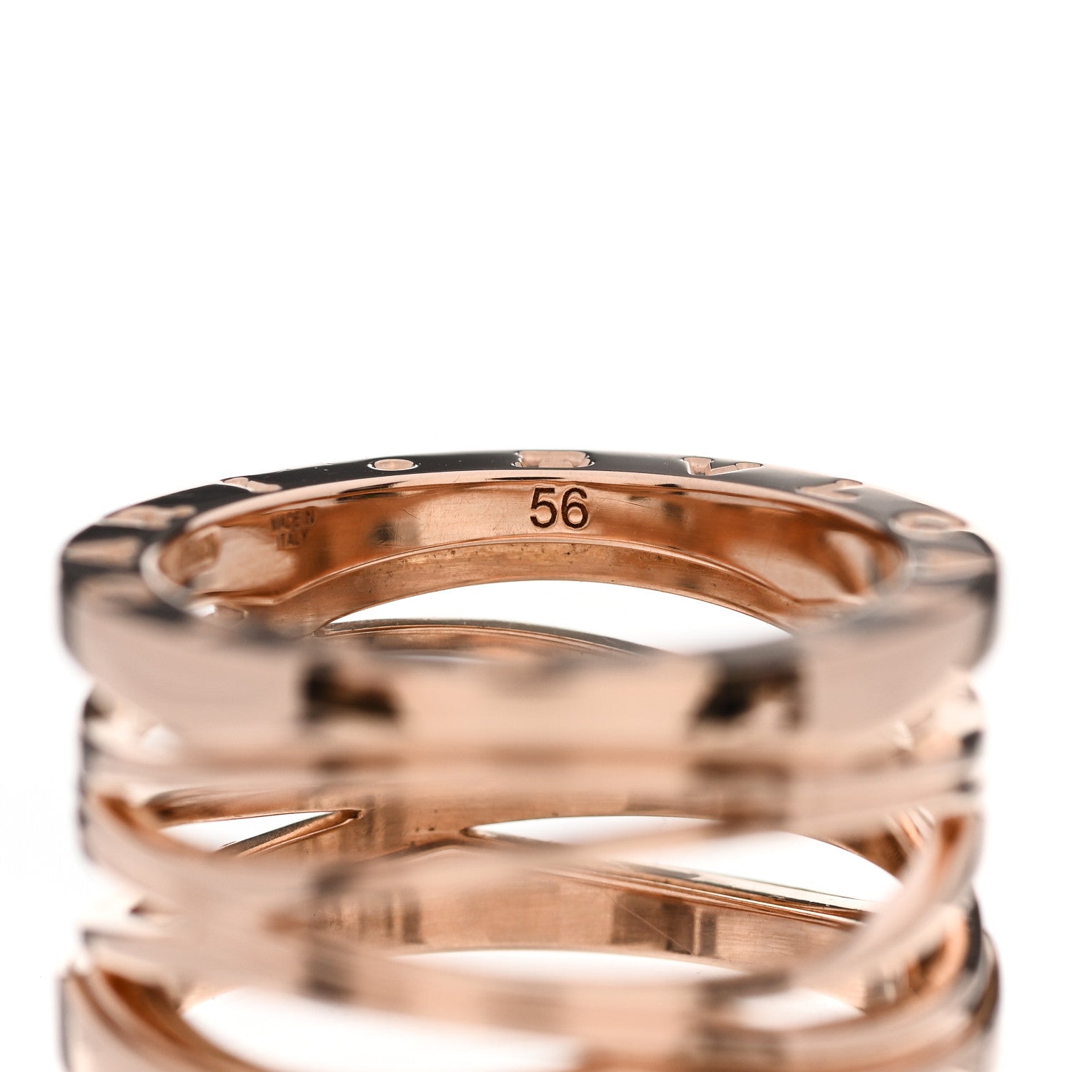 Bulgari 18K Rose Gold B.Zero1 Legend Four-Band Ring 55 7.25 6 of 8