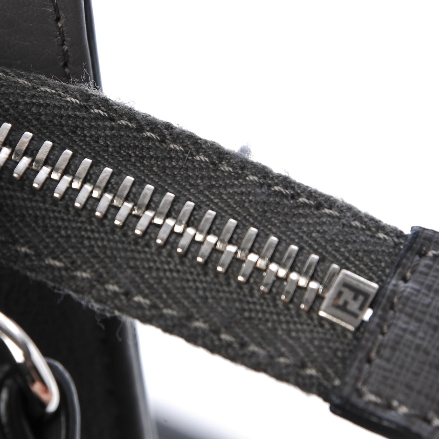 Calf Hair Crocodile Printed Demi Jour Shoulder Bag Grey