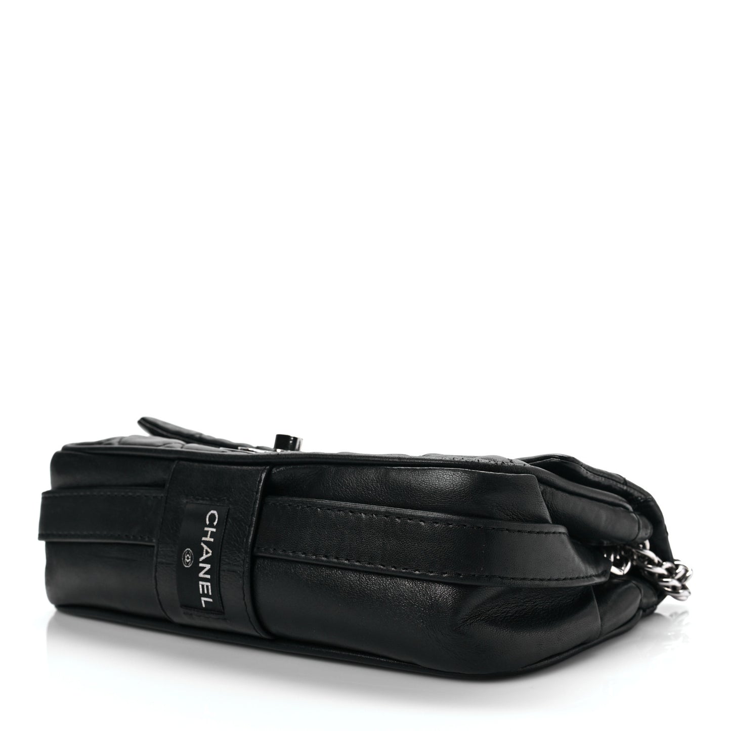 Lambskin Quilted Medium Icons Secret Label Flap Black
