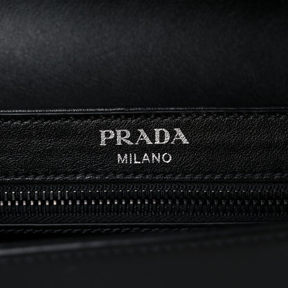 Prada Glace Calfskin Studded Crossbody Black 6 of 9