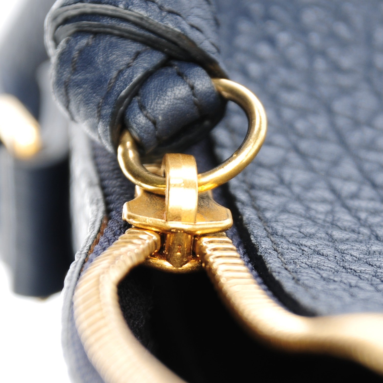 Celine Bullhide Calfskin Small Ring Bag Navy Blue 8 of 9