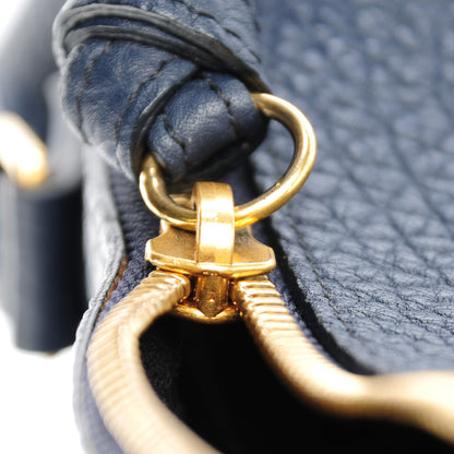 Celine Bullhide Calfskin Small Ring Bag Navy Blue 8 of 9