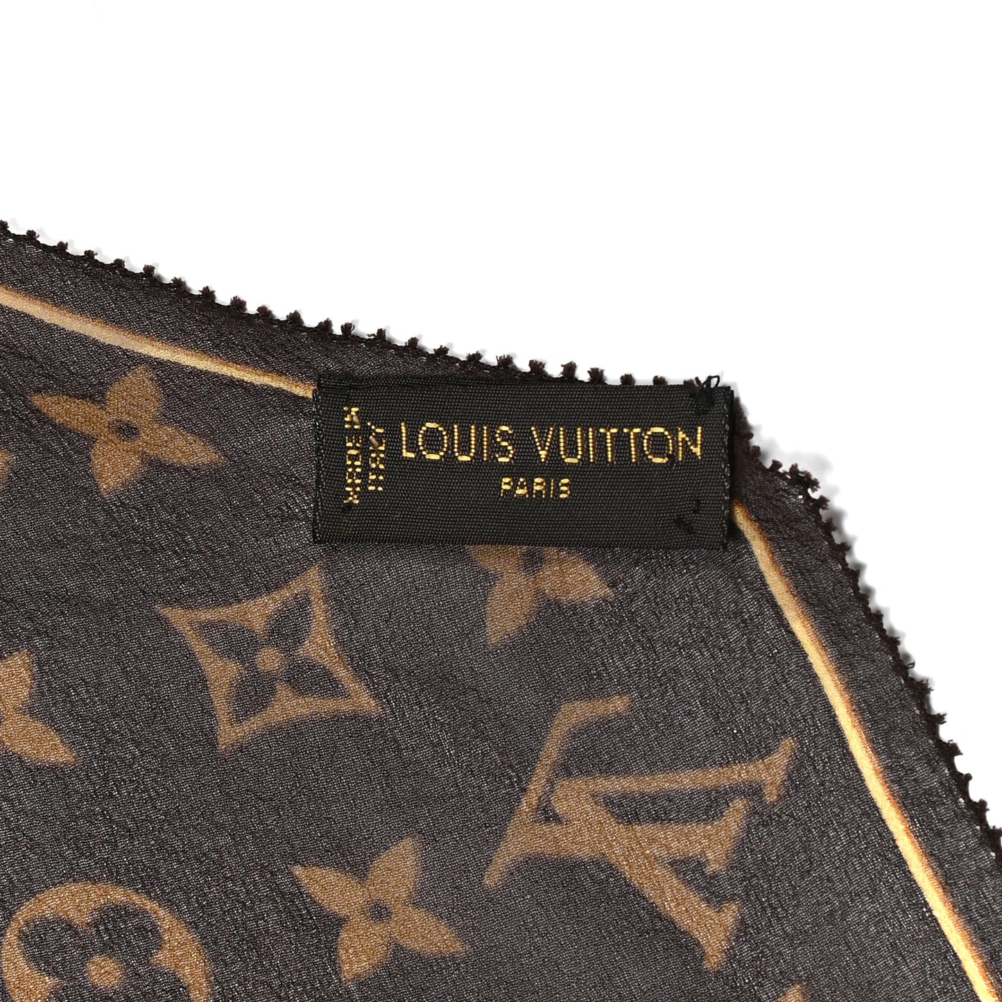 Silk Crepe Leopard Monogram Scarf