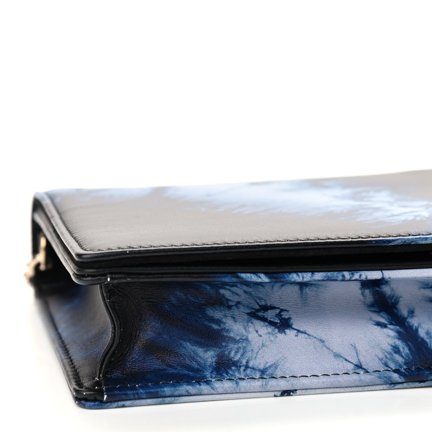 Christian Dior Calfskin Tie Dye Wallet On Chain Blue 8 of 9