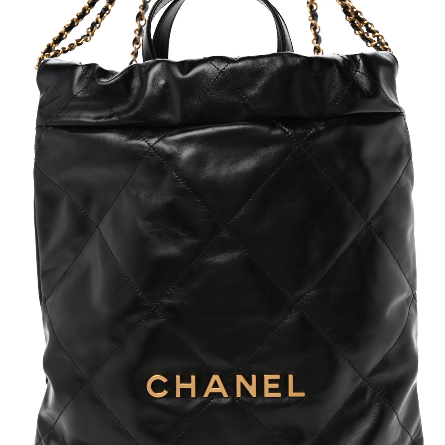 Chanel Shiny Calfskin Quilted Chanel 22 Backpack Black 8 of 10