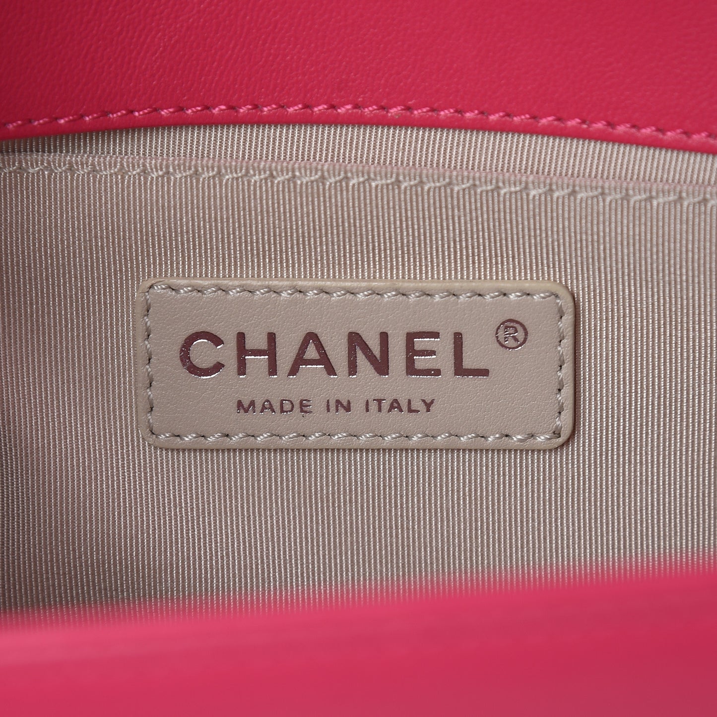 Lambskin Quilted Medium Boy Flap Dark Pink