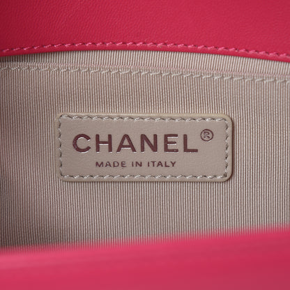 Chanel Lambskin Quilted Medium Boy Flap Dark Pink 6 of 11
