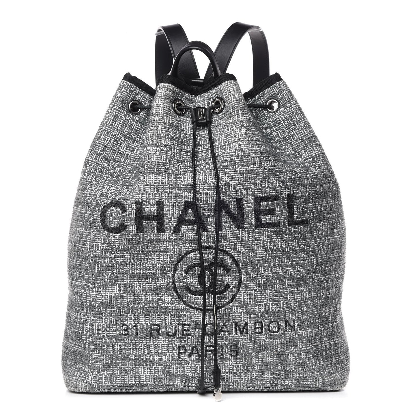 Canvas Large Deauville Backpack Charcoal