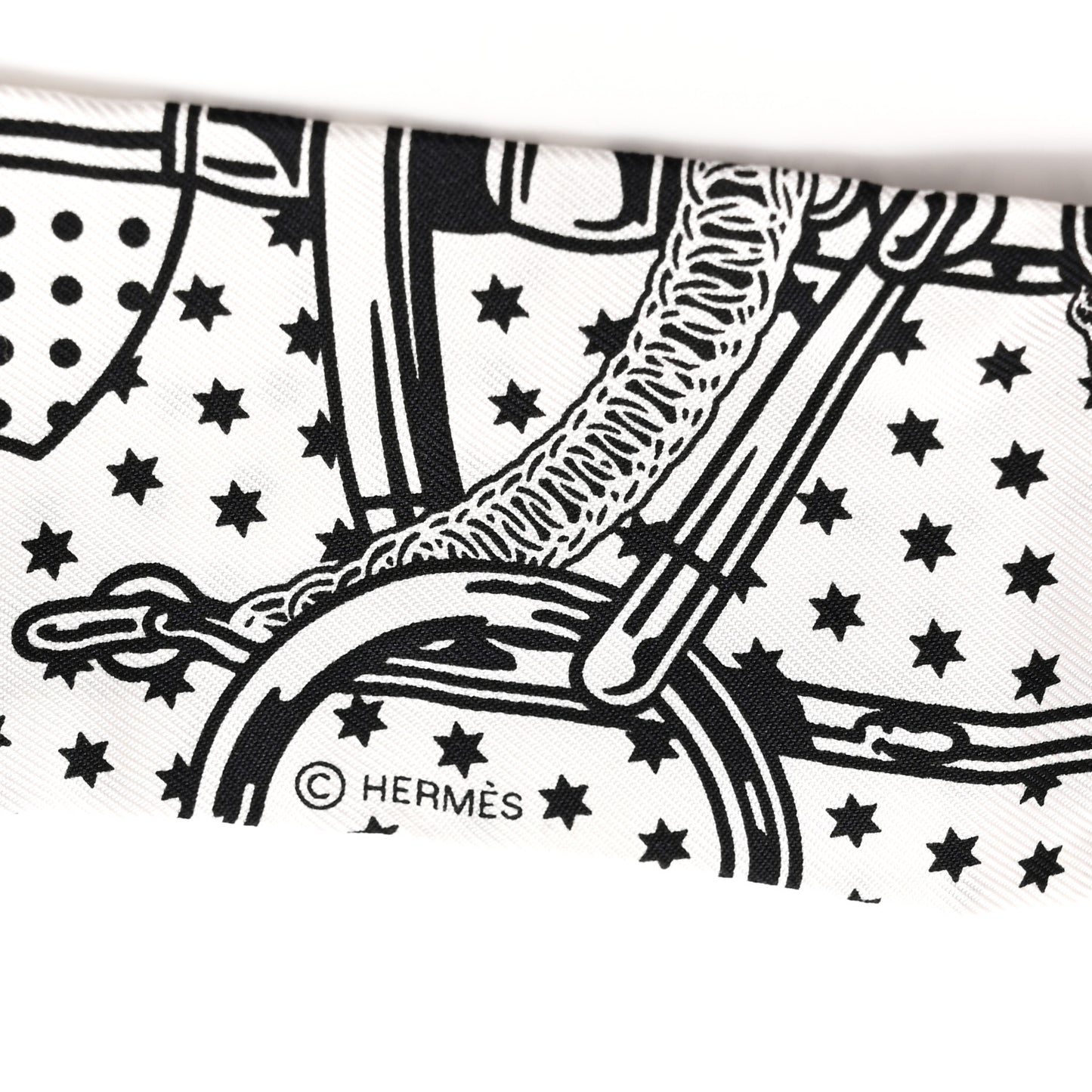 Silk Eperon D'Or Bandana Twilly White Marine
