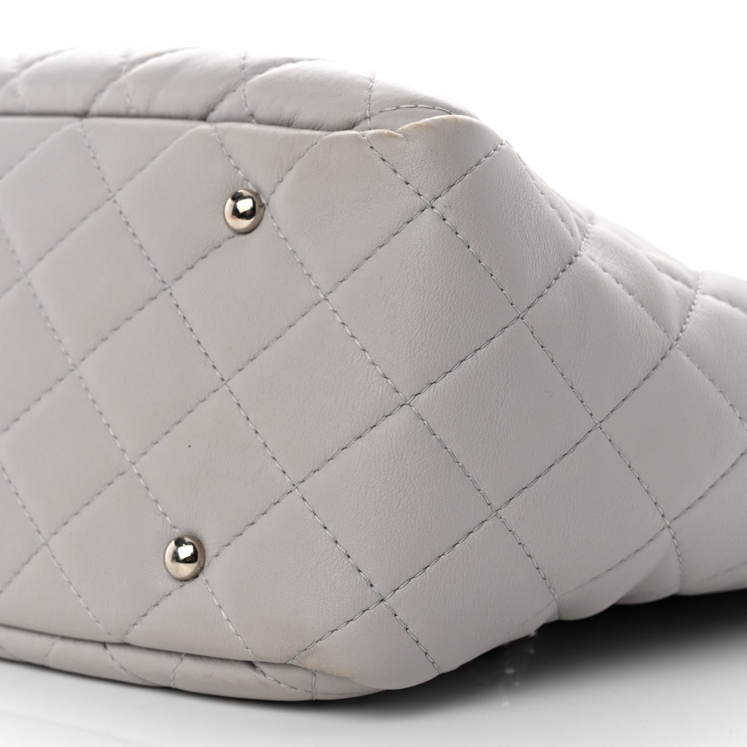 Chanel Calfskin Quilted Ultra Pocket Shopping Tote Grey 10 of 10