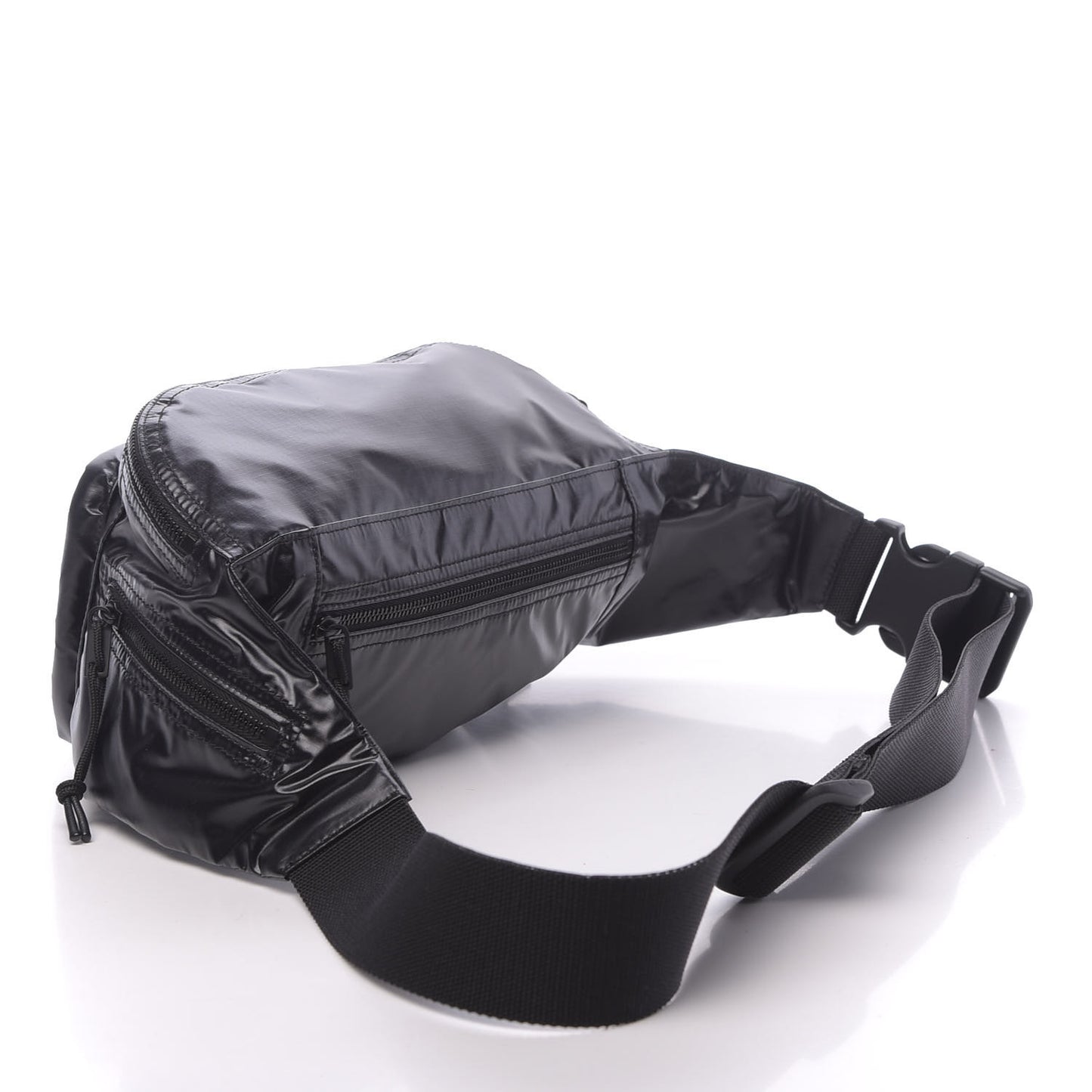 Nylon Logo Ripstop Body Belt Bag Black