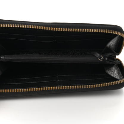 Gucci Dollar Calfskin GG Zip Around Wallet Black 5 of 8