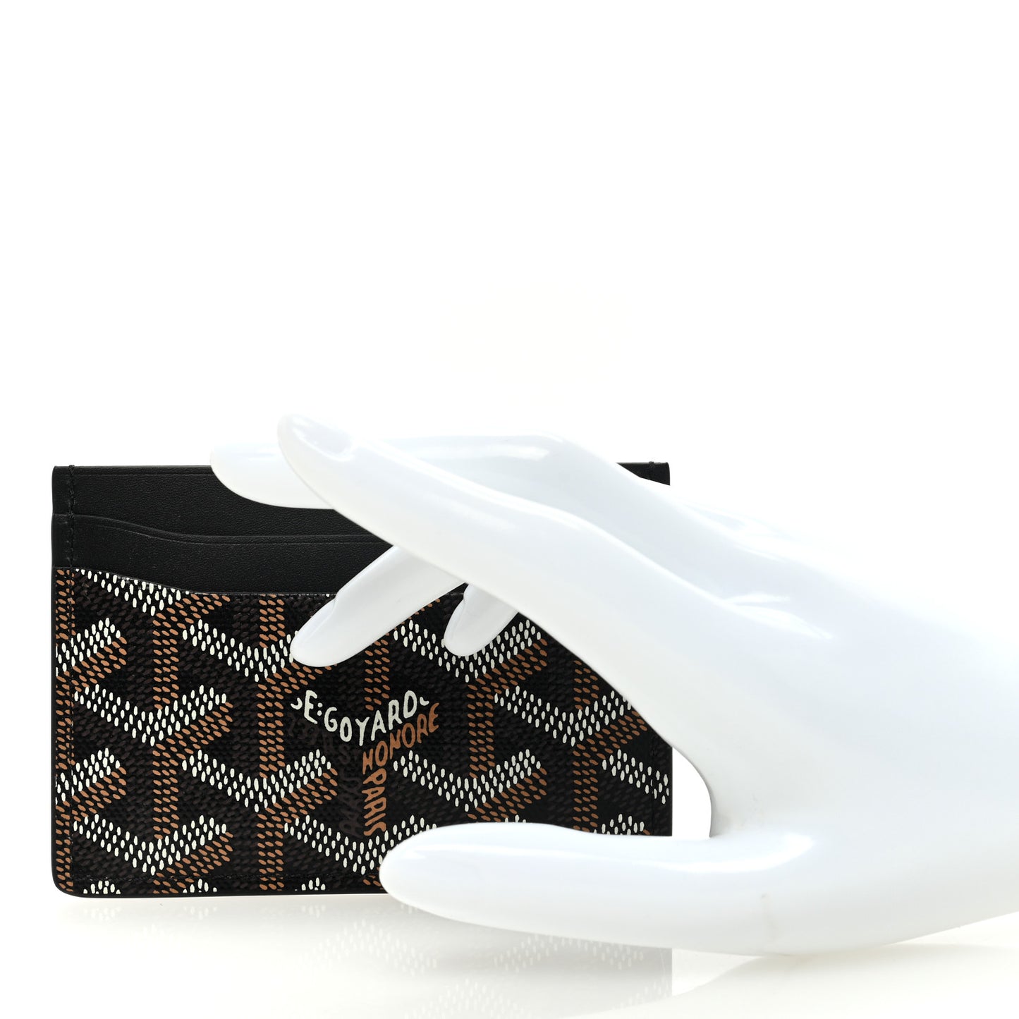 Goyardine Saint Sulpice Card Holder Black