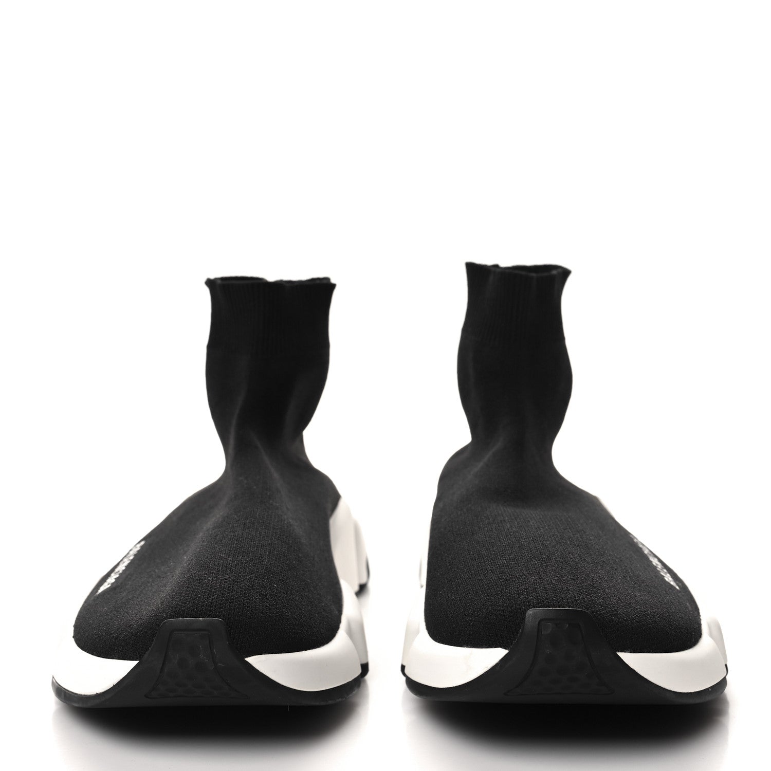 Balenciaga Neoprene Knit Womens Speed Sneakers 39 Black White 2 of 8
