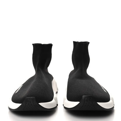 Balenciaga Neoprene Knit Womens Speed Sneakers 39 Black White 2 of 8
