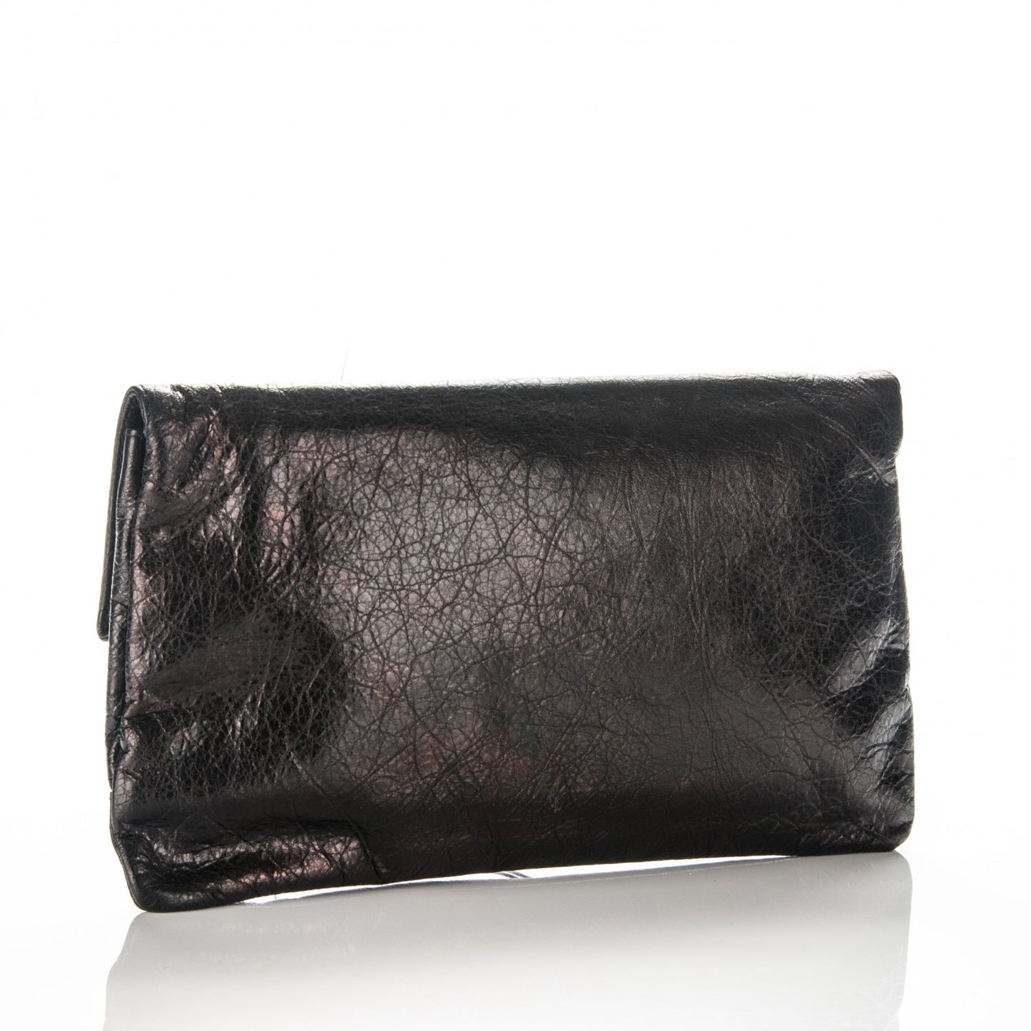 Agneau Classic Hardware Envelope Clutch Black
