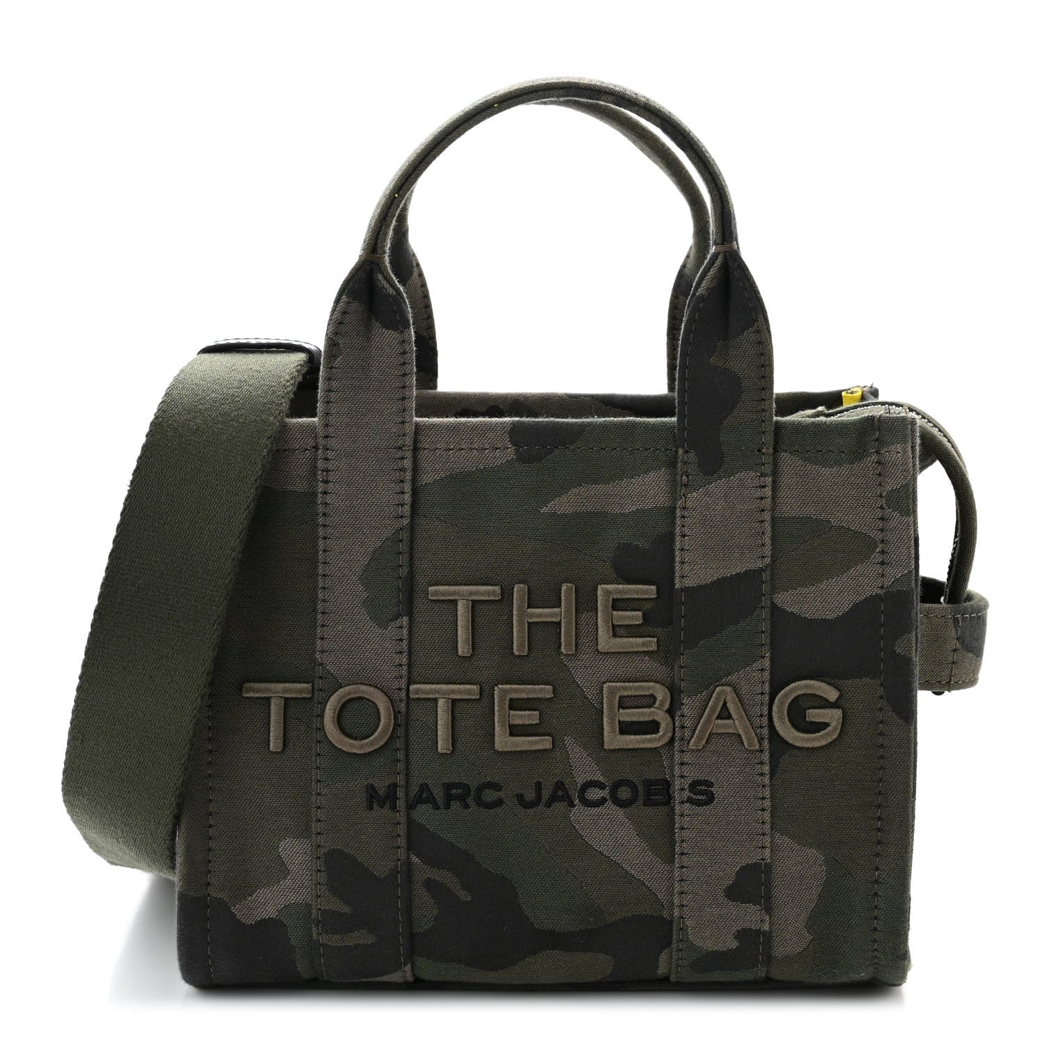 Marc Jacobs Canvas Camouflage Small The Tote Bag Khaki 1 of 11