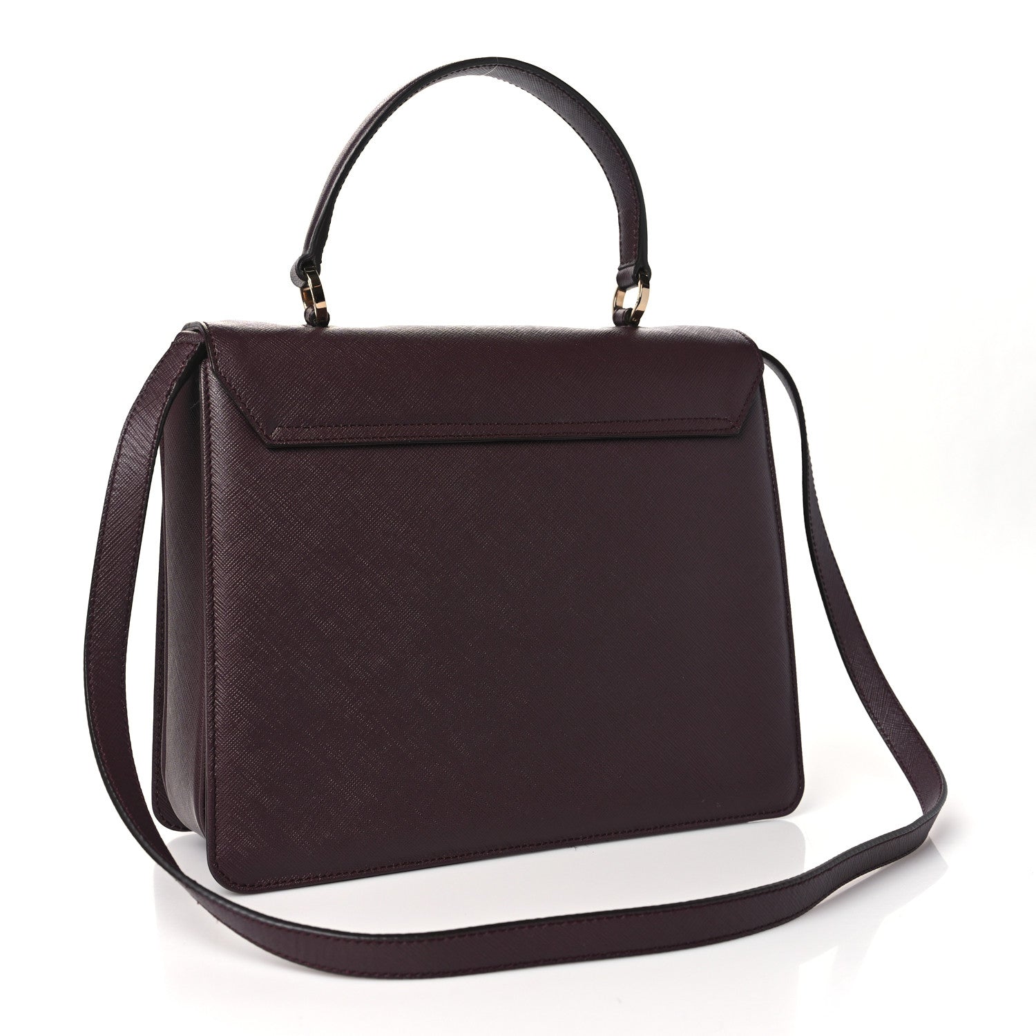 Salvatore Ferragamo Pebbled Calfskin Katia Top Handle Satchel Oxford 3 of 10