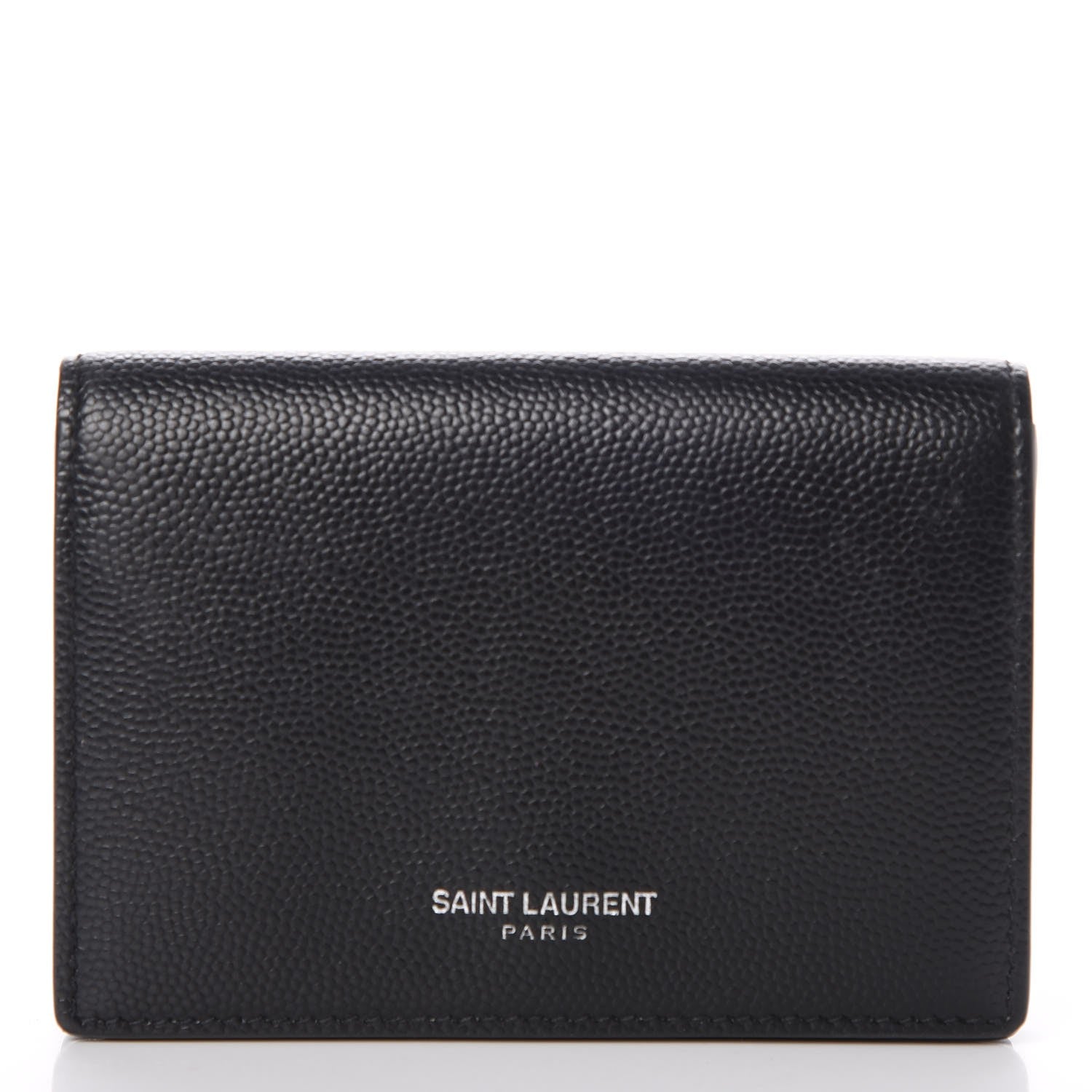 Saint Laurent Grain De Poudre Business Card Case Black 1 of 9
