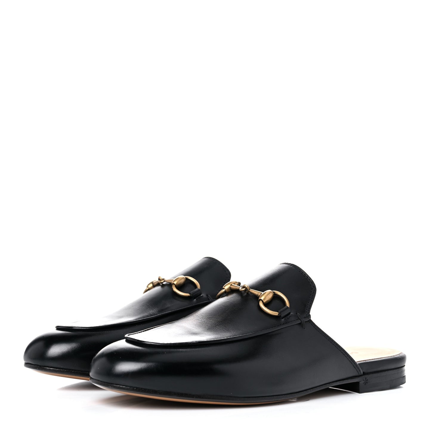 Calfskin Womens Princetown Slippers 36 Black