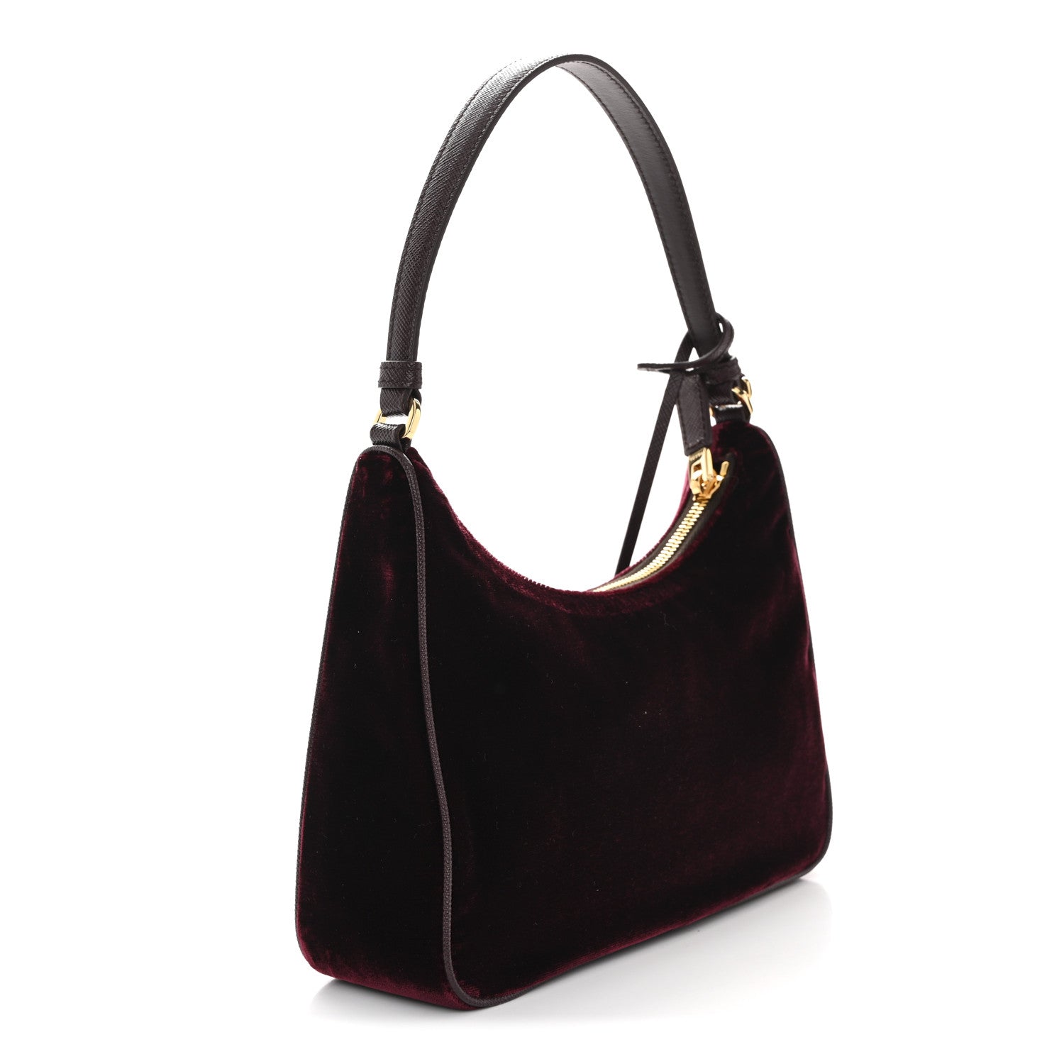 Prada Velvet Mini Re-Edition 2005 Shoulder Bag Red 3 of 11