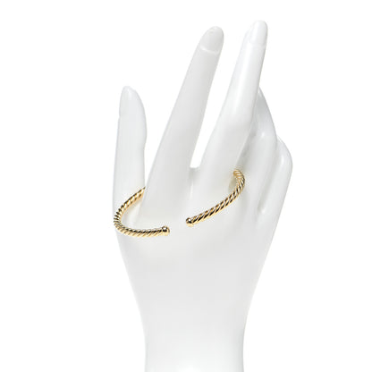 David Yurman 18K Yellow Gold 4mm Cablespira Bracelet 2 of 4