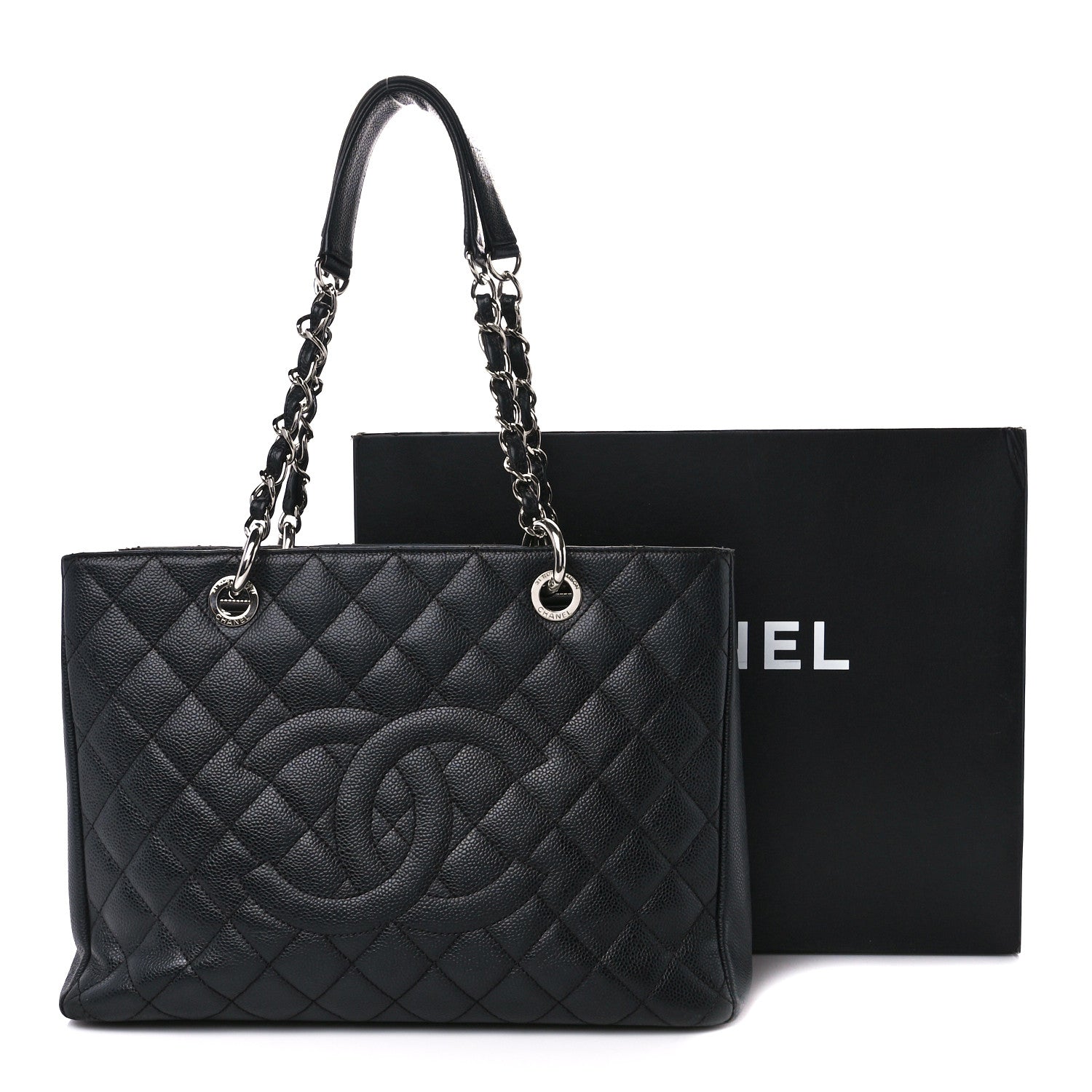 Chanel Caviar Quilted Grand Shopping Tote GST Black 12 of 12