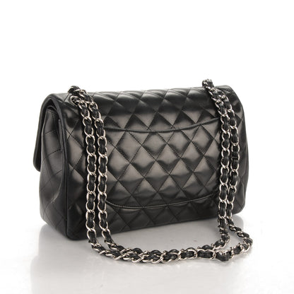 Chanel Lambskin Quilted Jumbo Double Flap Black 3 of 8