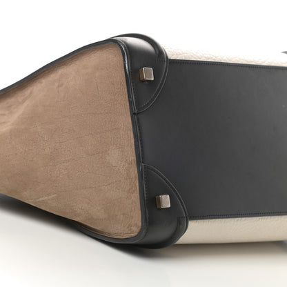 Celine Bullhide Calfskin Suede Mini Tri-Color Luggage White 8 of 19