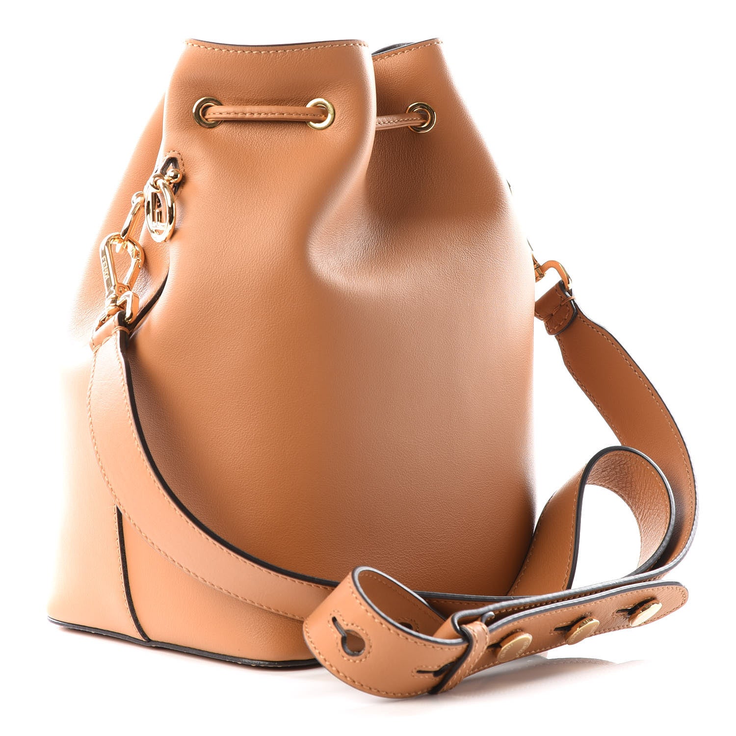 Fendi Vitello Grace Matte F is Fendi Grande Mon Tresor Bucket Bag Nocciola 2 of 13