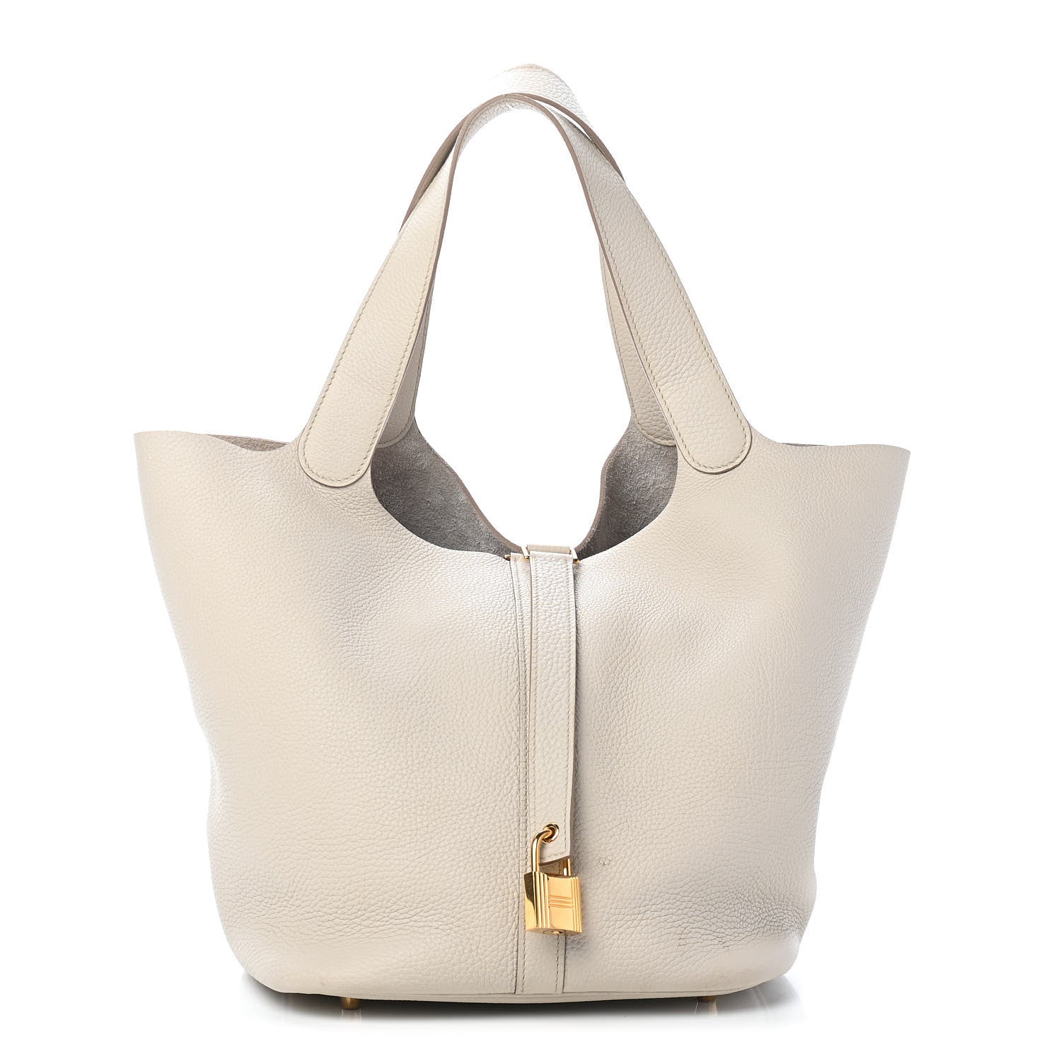 Hermes Taurillon Clemence Picotin Lock 26 GM Craie 1 of 9