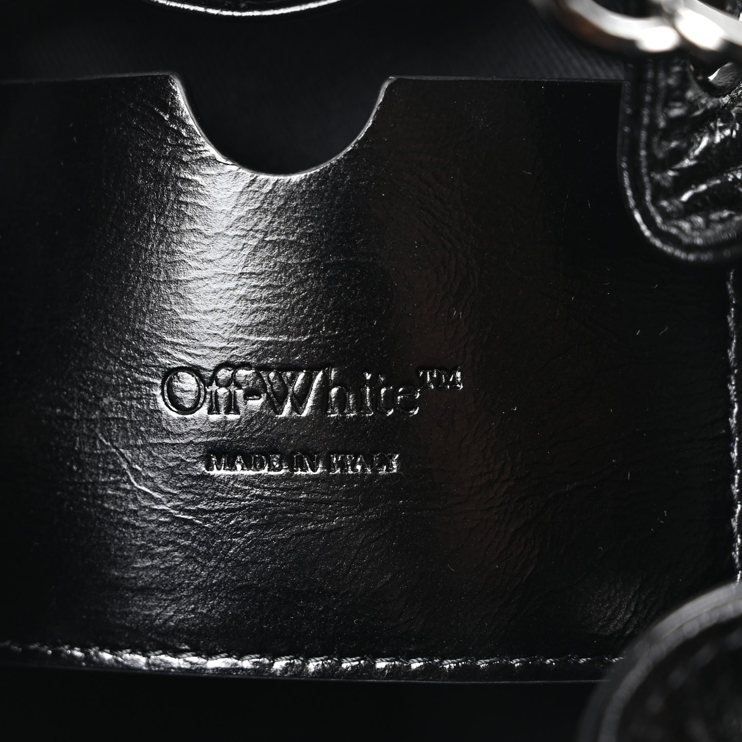 Calfskin Dumbo B Chain Pocket Bucket Bag Black