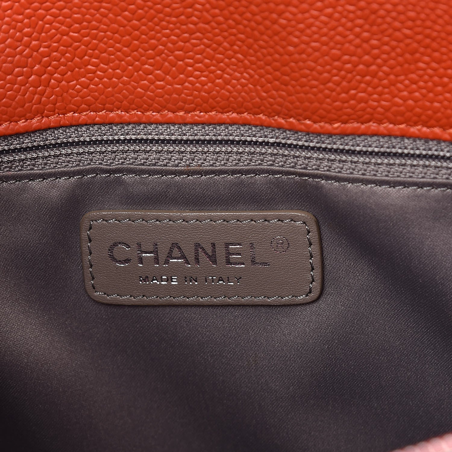 Chanel Caviar Quilted Grand Shopping Tote GST Orange 6 of 18