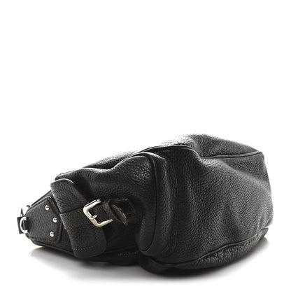 Prada Vitello Daino Side Pocket Tote Black 4 of 9