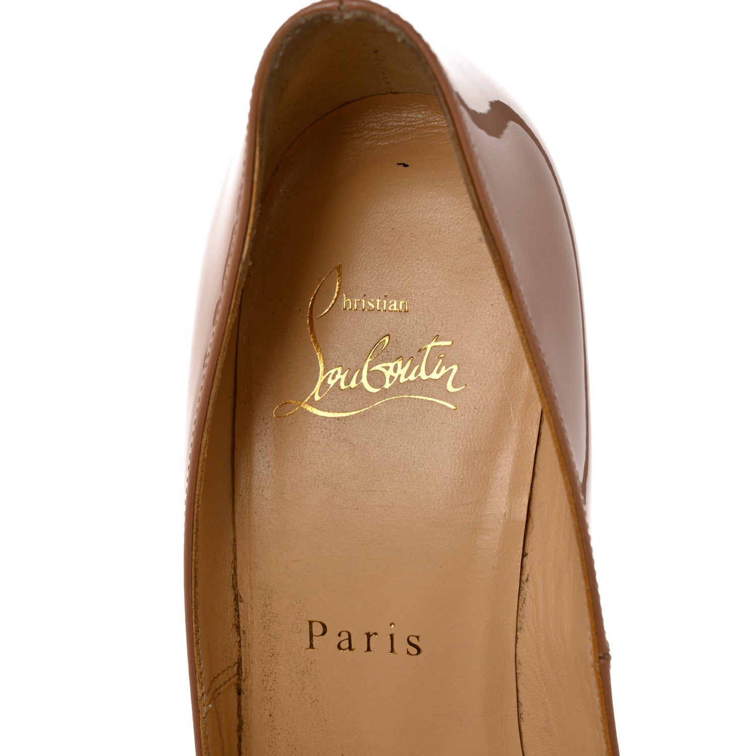 Christian Louboutin Patent New Very Prive 120 Pumps 37 Nude 6 of 9