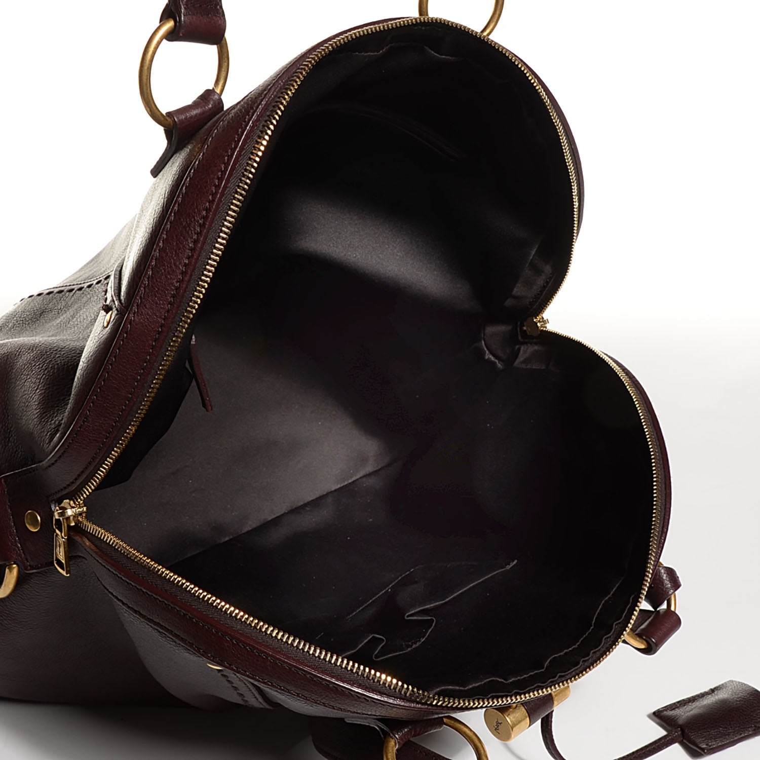 Saint Laurent Calfskin Oversized Muse Black Cherry 5 of 10