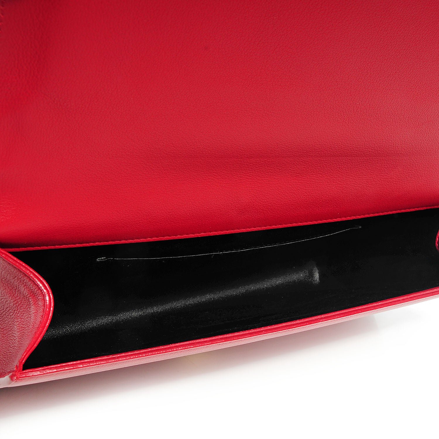 Saint Laurent Calfskin Belle De Jour Large Clutch Lipstick Red 5 of 7