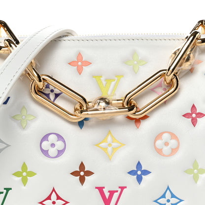 Louis Vuitton LV x TM Lambskin Embossed Monogram Coussin PM White Multicolor 6 of 8