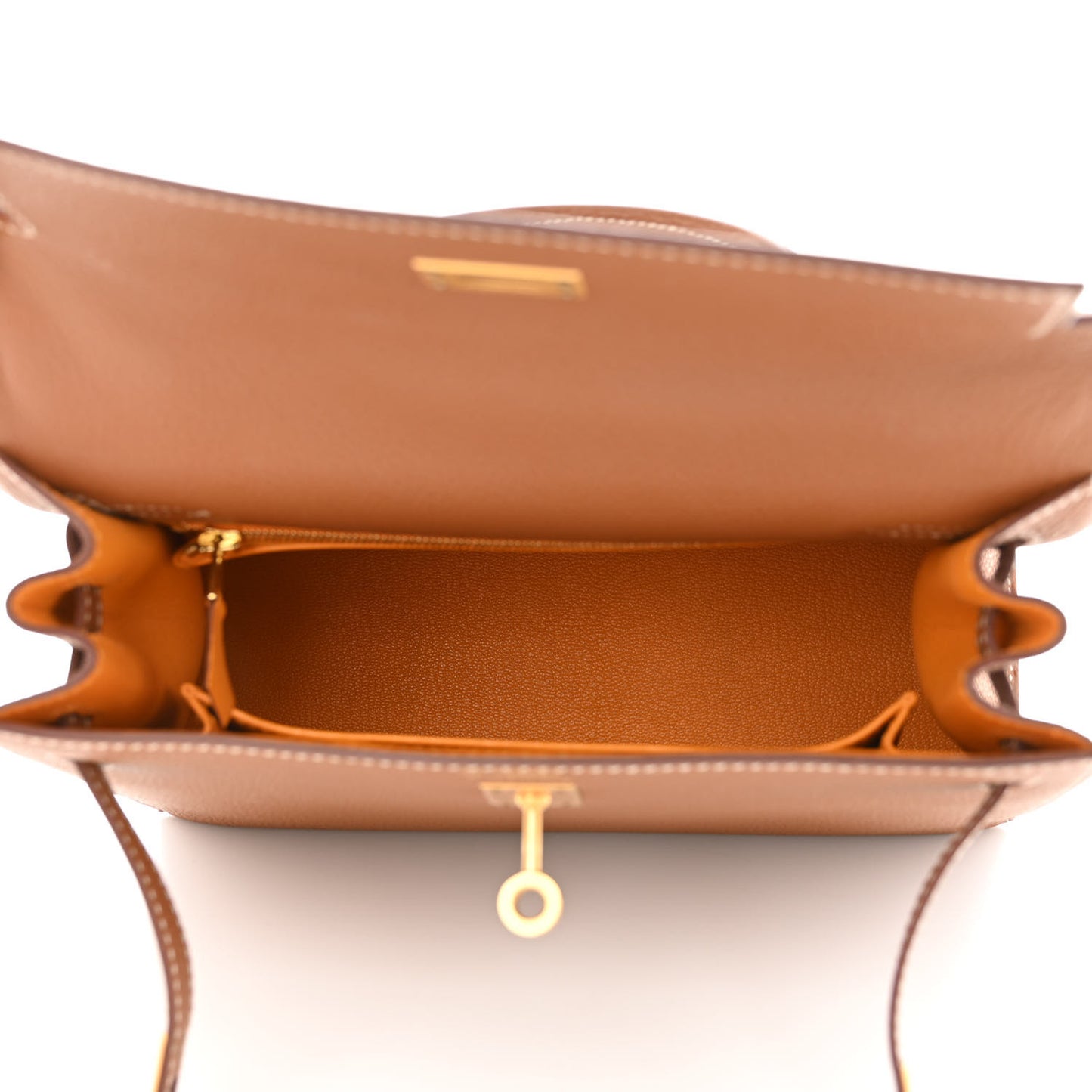 Togo Horseshoe Kelly Sellier 25 Gold Jaune D'Or