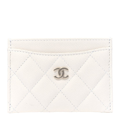 Chanel Caviar Quilted Card Holder White 1 of 3